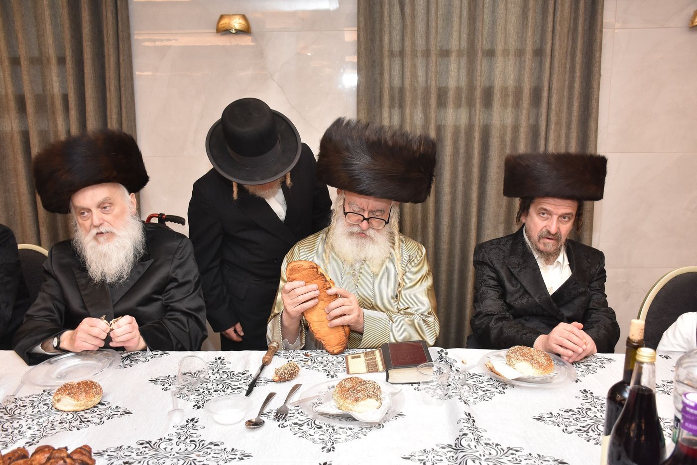 מעמד פדיון הבן לבן נין האדמו"ר ממשכנות הרועים ונין גאב"ד יבניאל 