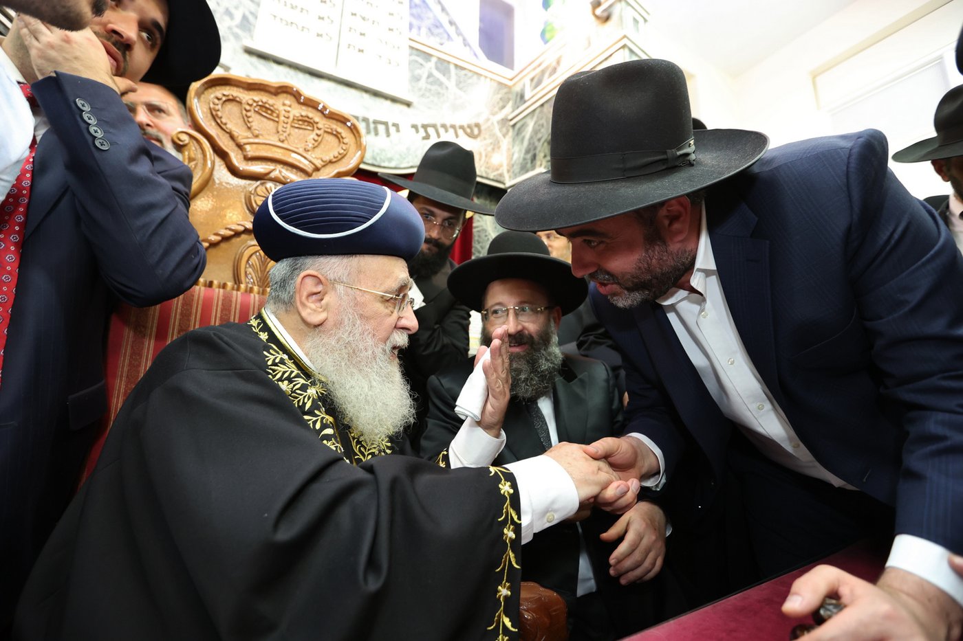 רבנים ואישי ציבור ב'הקבלת פני רבו' לראשון לציון | תיעוד