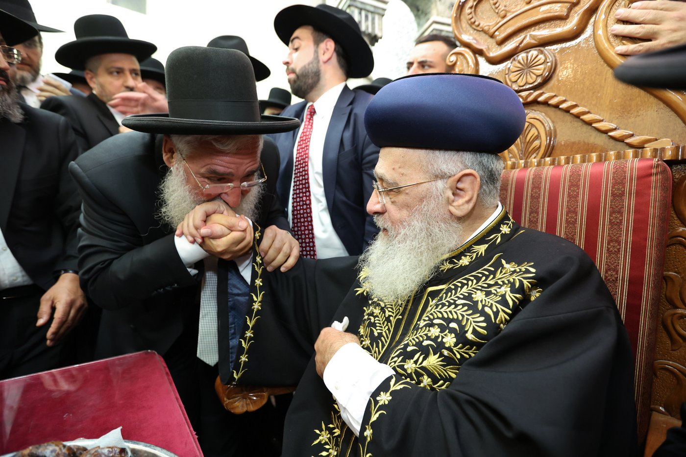 רבנים ואישי ציבור ב'הקבלת פני רבו' לראשון לציון | תיעוד