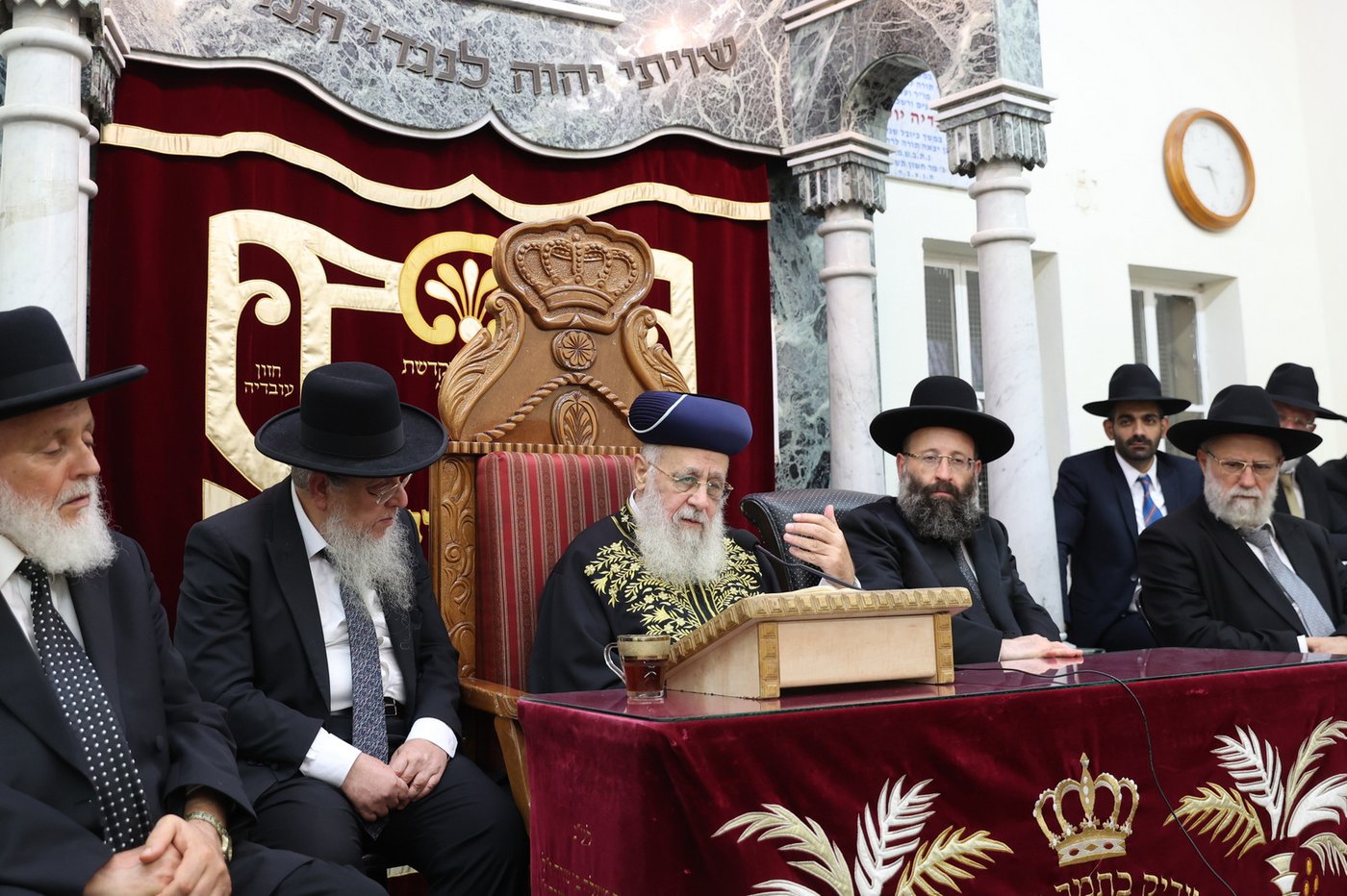 רבנים ואישי ציבור ב'הקבלת פני רבו' לראשון לציון | תיעוד