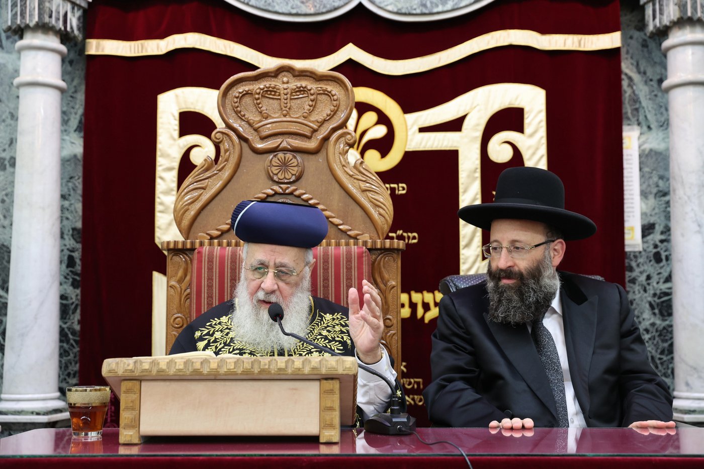 רבנים ואישי ציבור ב'הקבלת פני רבו' לראשון לציון | תיעוד