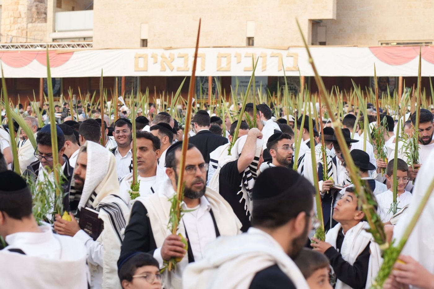 תיעוד: גלרייה אומנותית מרהיבה מהושענא רבא בכותל 