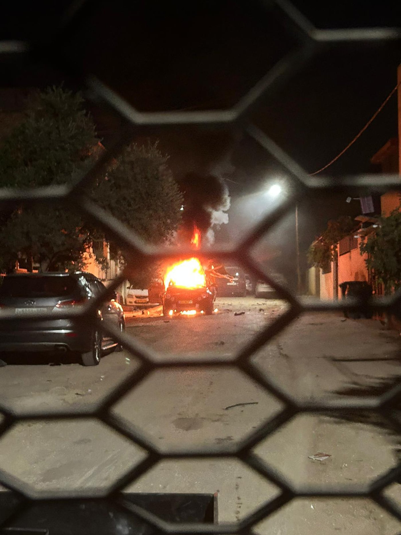 תיעוד הרכב שהושמד ובו היה אמל"ח