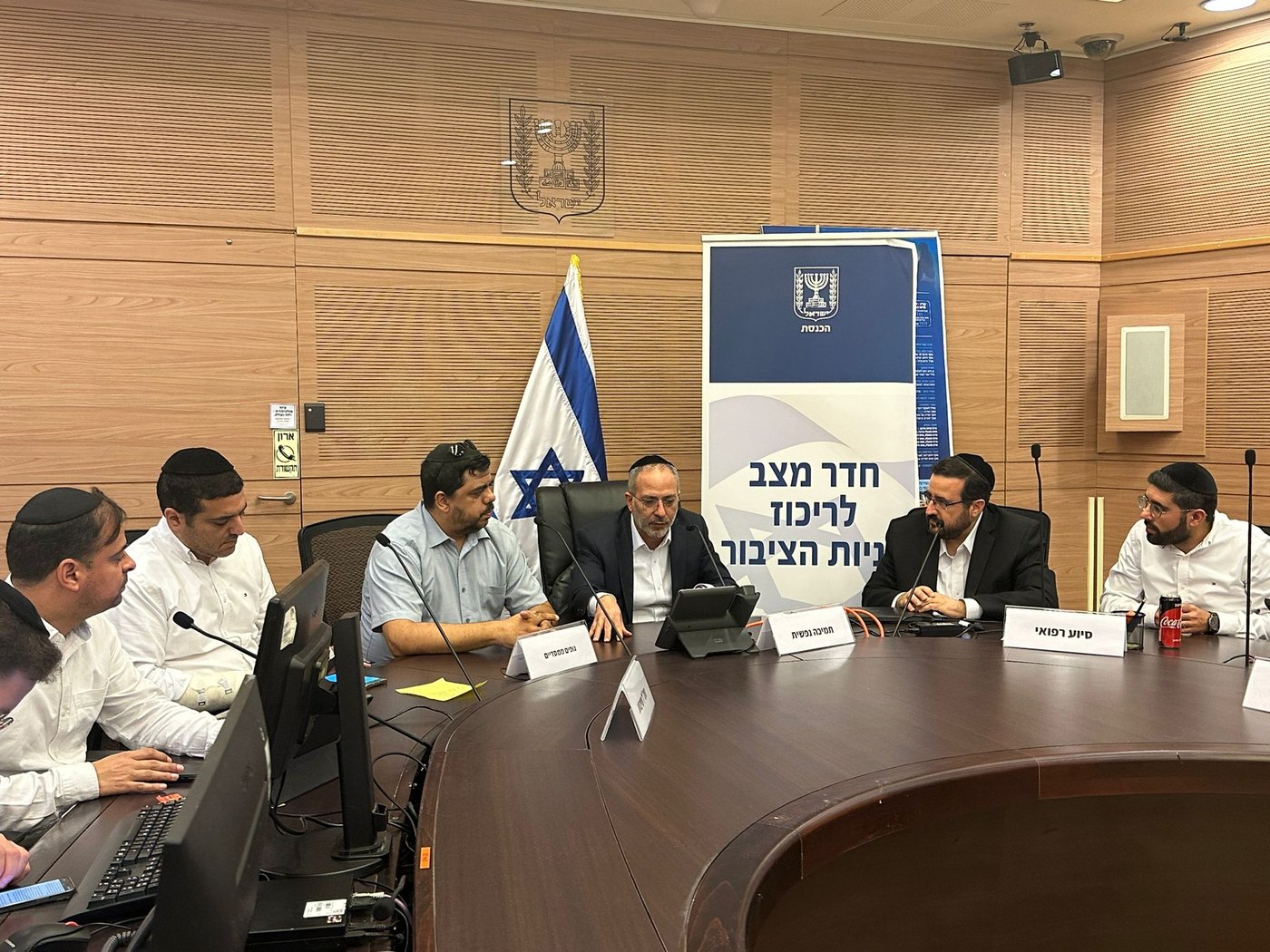יזם ההייטק שלומי קקון ומשה פרידמן- מנכ"ל קמא-טק בחמ"ל הכנסת