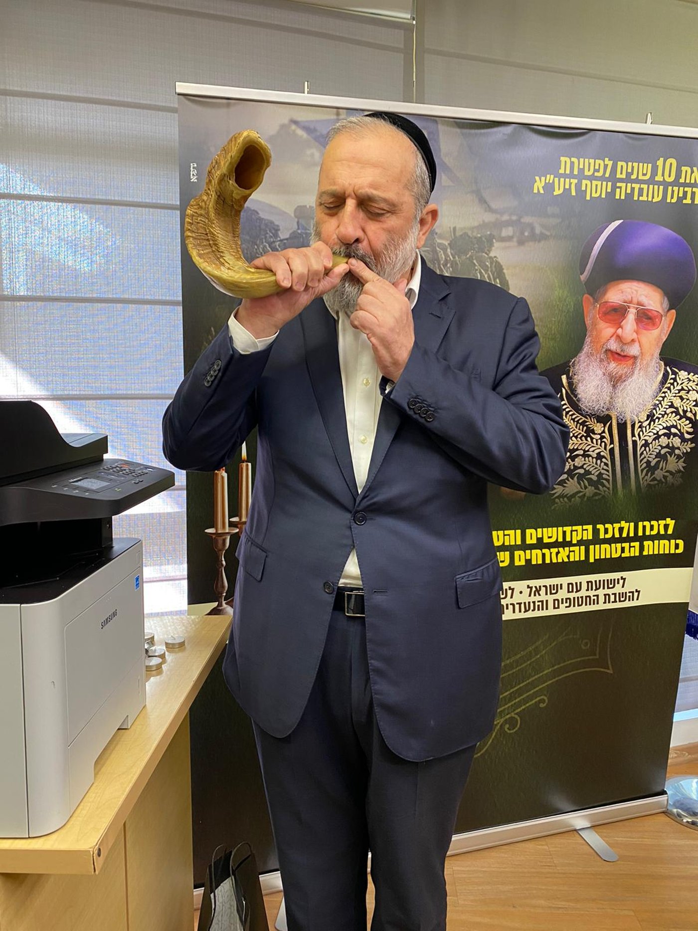 דרעי תקע בשופר, בן צור התחזן | תיעוד מהסליחות בסיעת ש"ס