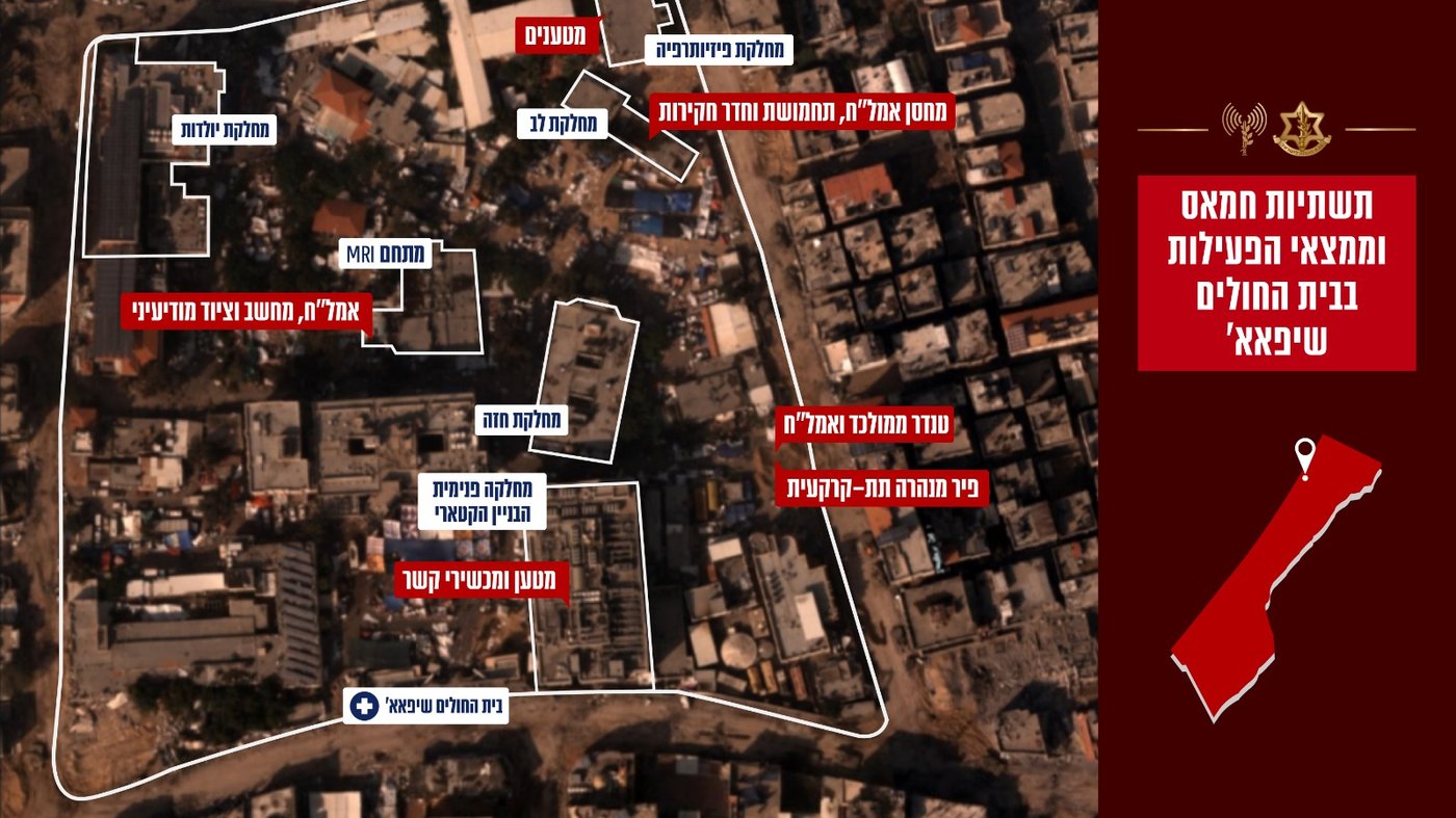תיעוד מיוחד • צה"ל ושב"כ חשפו מנהרת טרור מתחת לבית החולים שיפא׳ | צפו