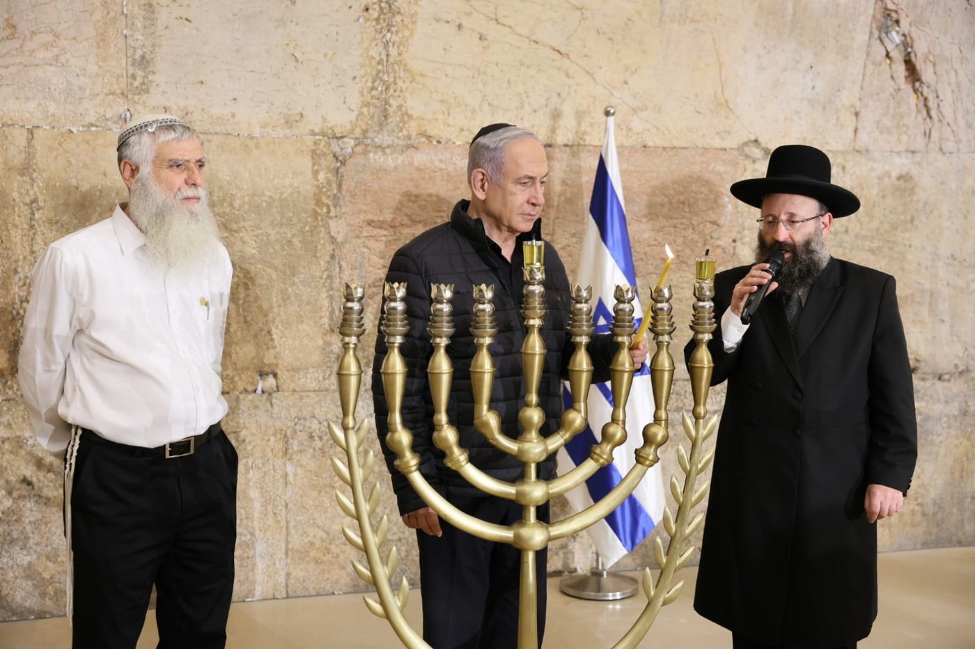 נתניהו בהדלקה הערב בכותל