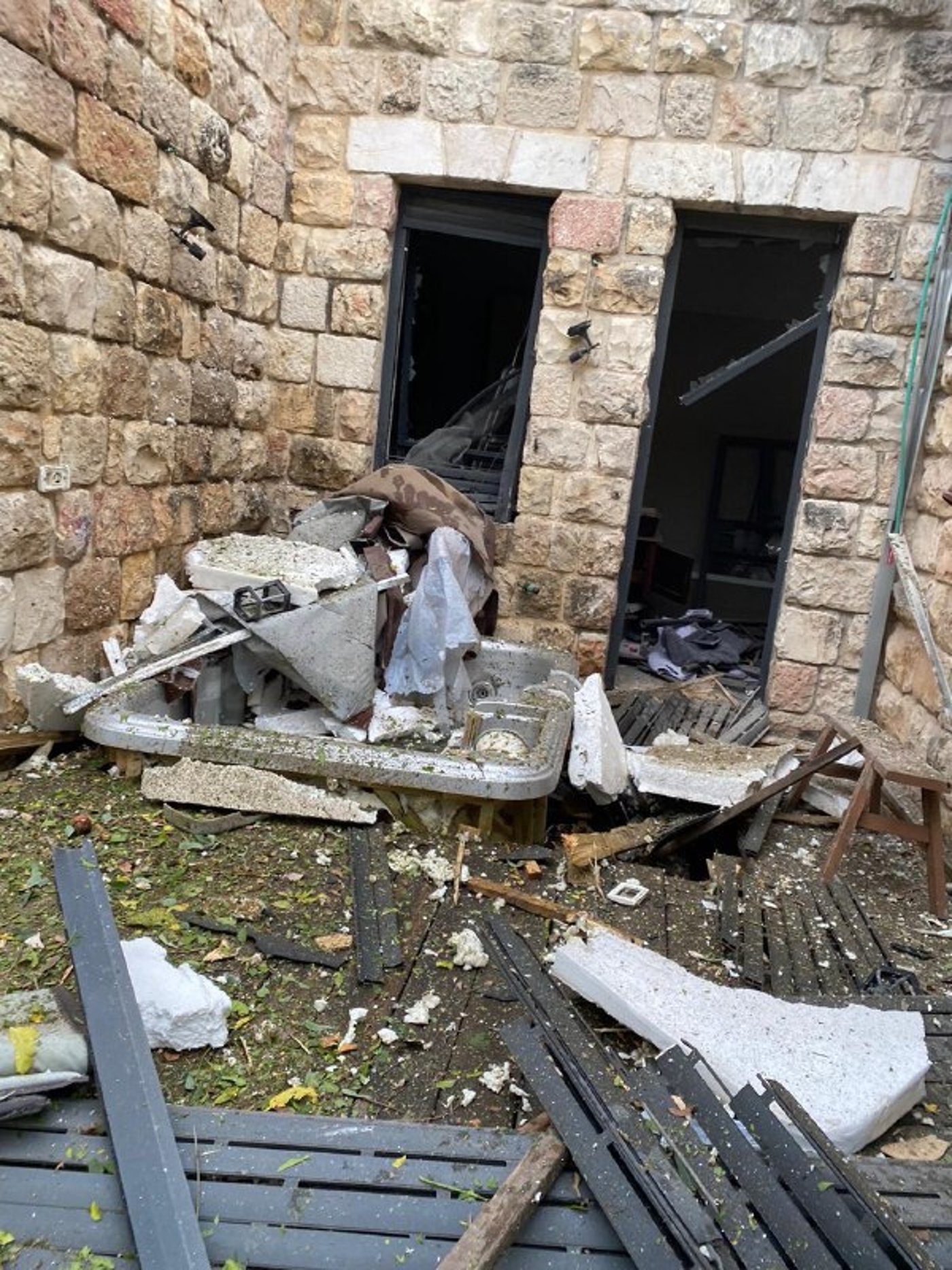 הבית שספג פגיעה ישירה ברמות נפתלי