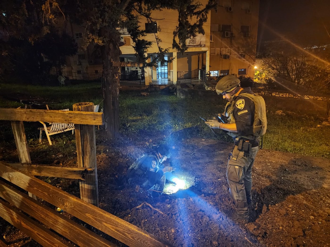 אחת מזירות הנפילה בקריית שמונה