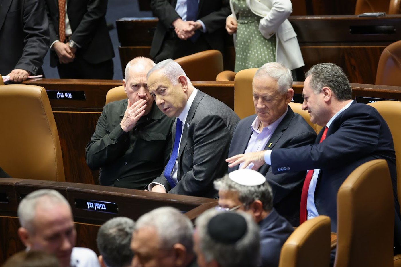 נתניהו וגנץ בדיון
