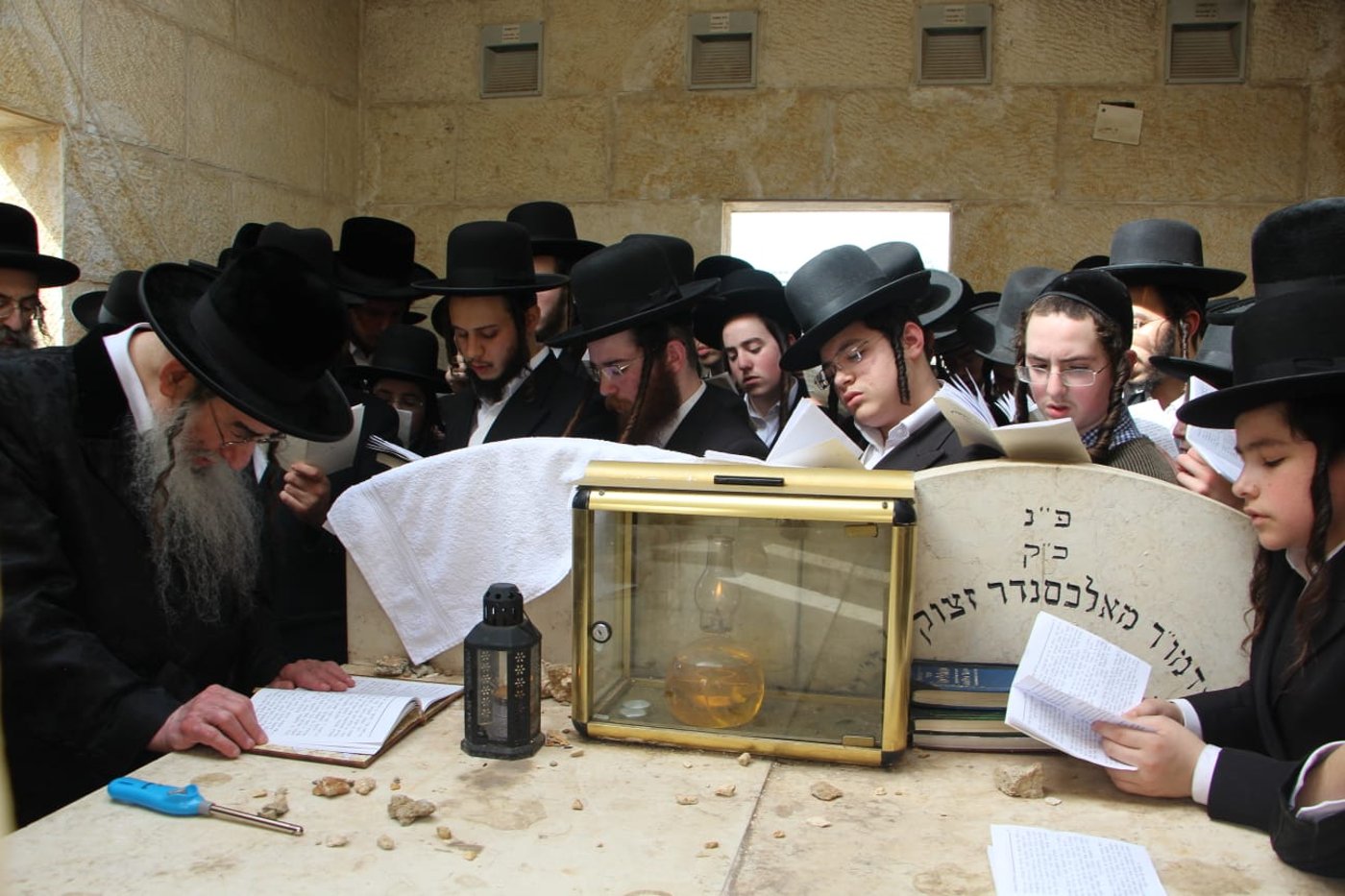 כך פקד האדמו"ר מאלכסנדר את אוהל צדיקי החצר | צפו