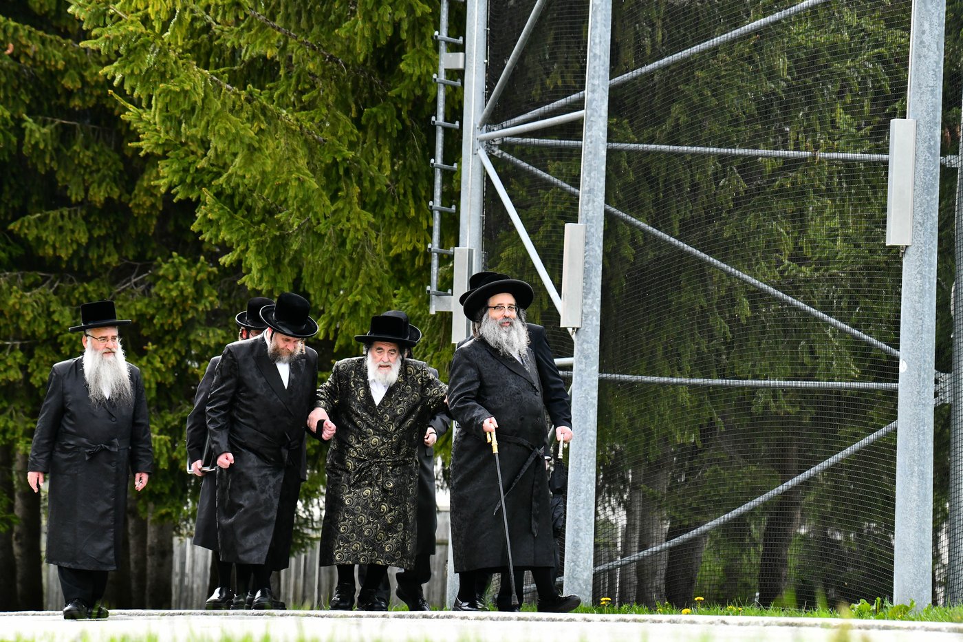 האדמו"ר מויז'ניץ בנאות דשא בשווייץ
