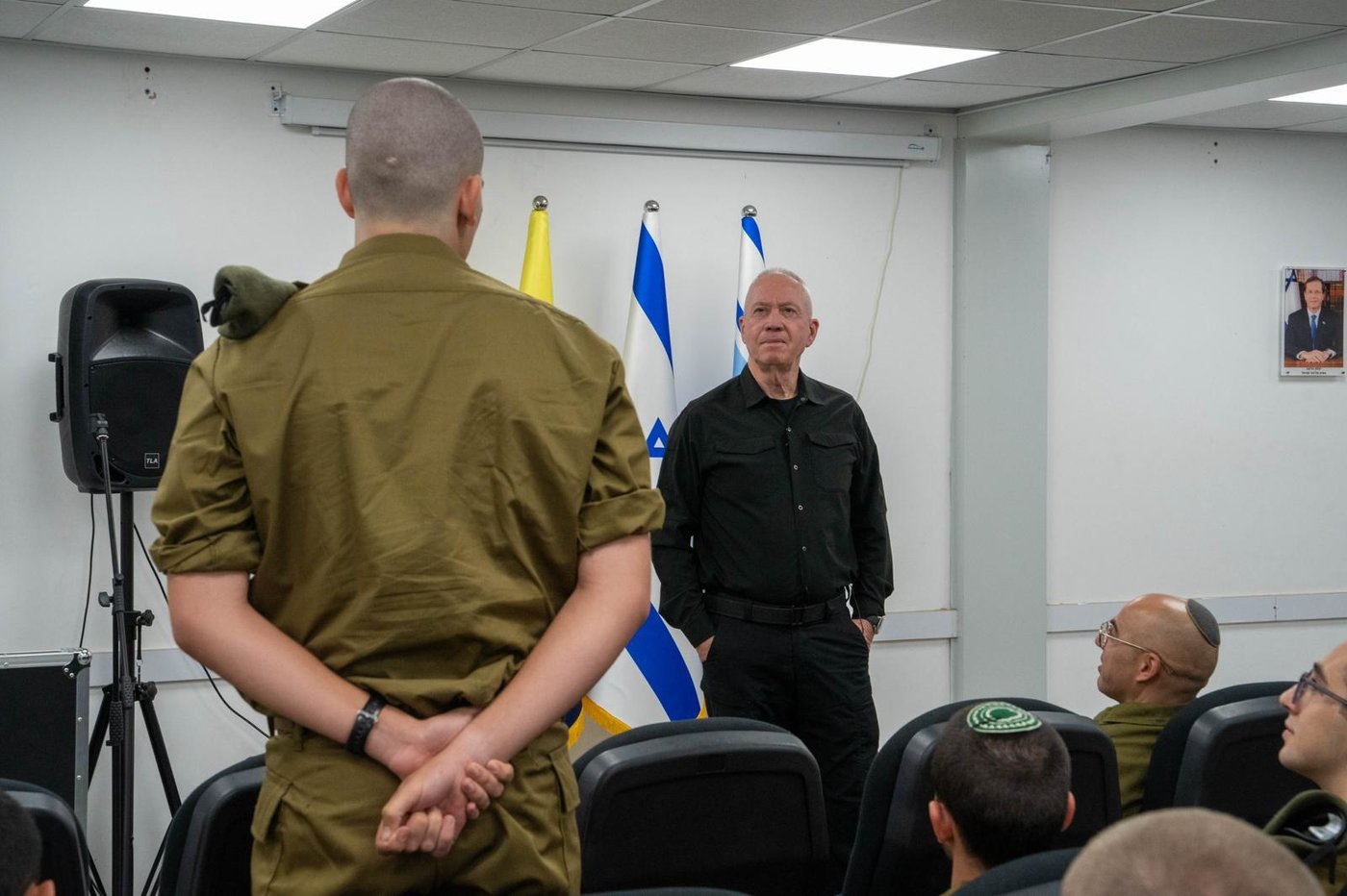 גלנט בשיחתו עם הלוחמים, היום