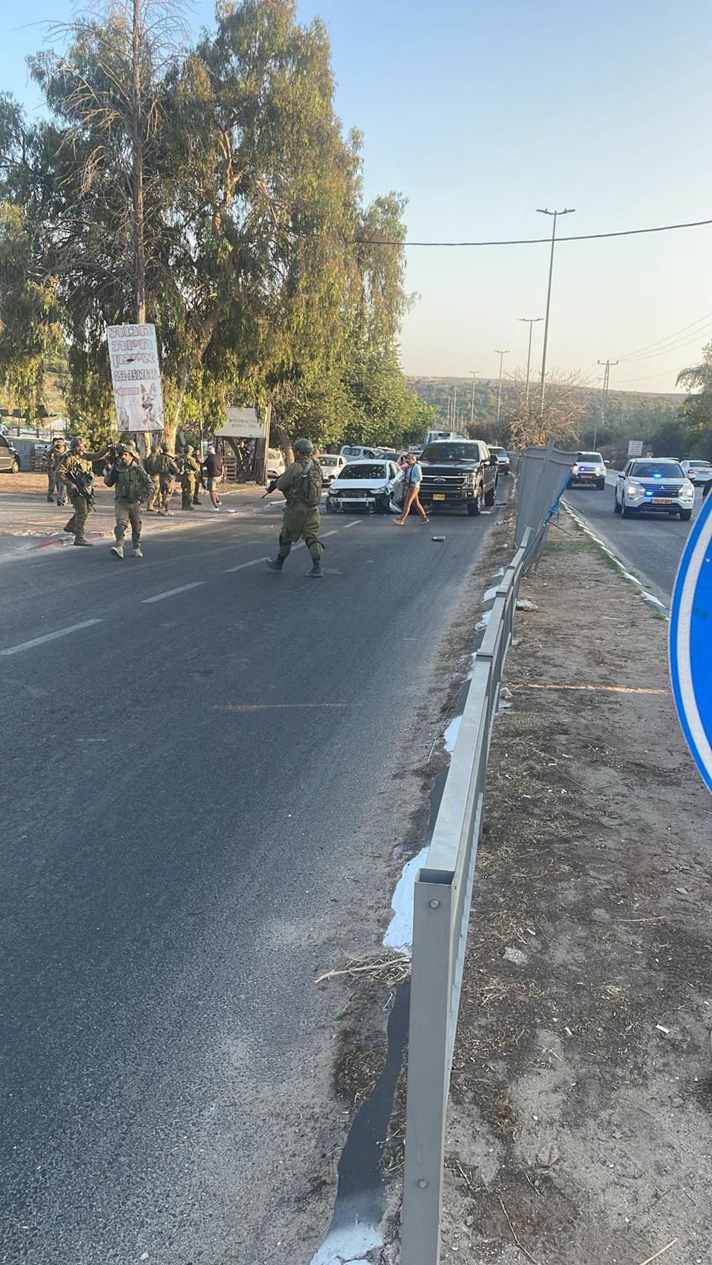 זירת פיגוע הדריסה באריאל