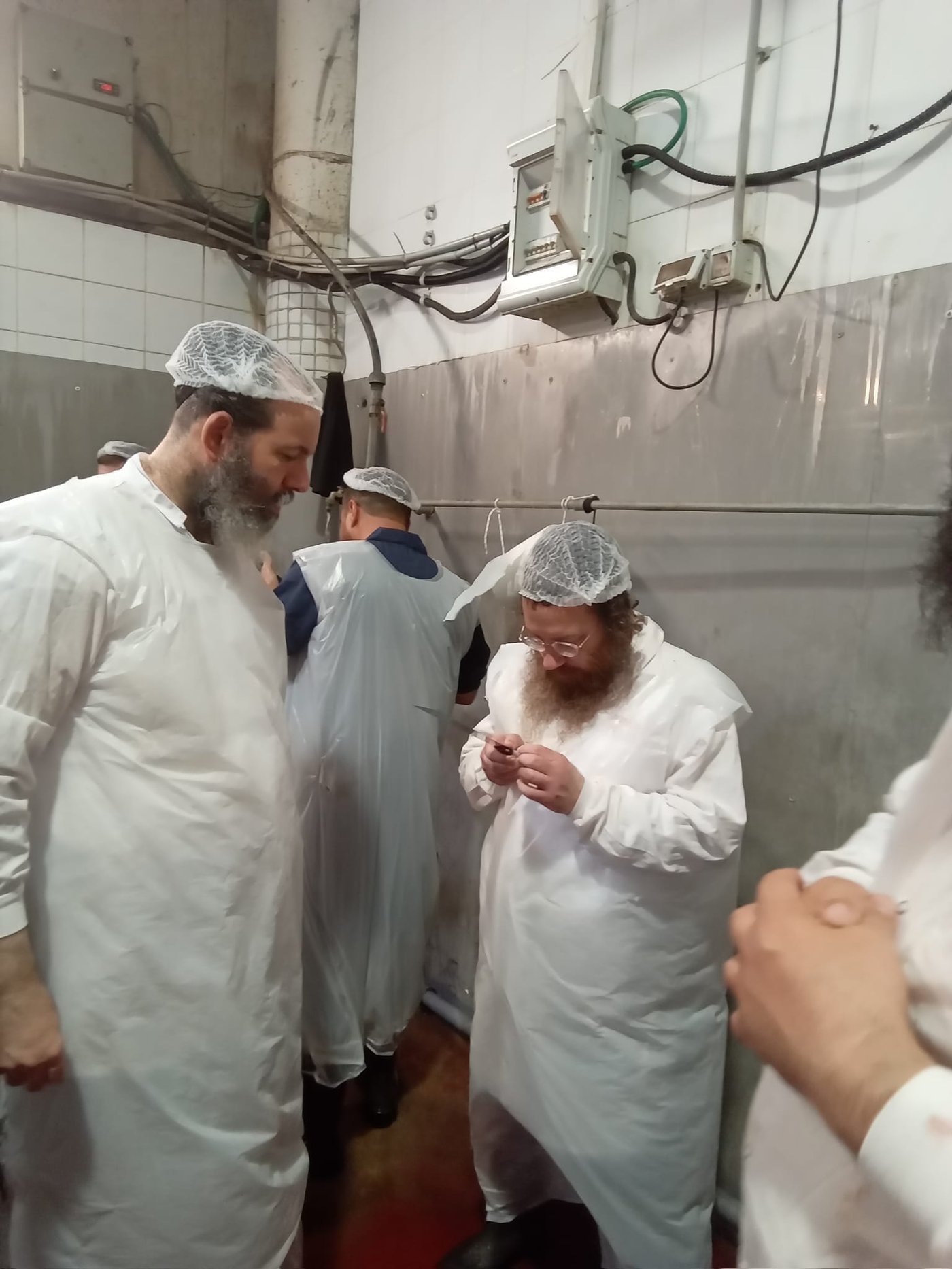 הפוסק ר' עמרם פריד בביקור פתע במשחטת "בשורה"