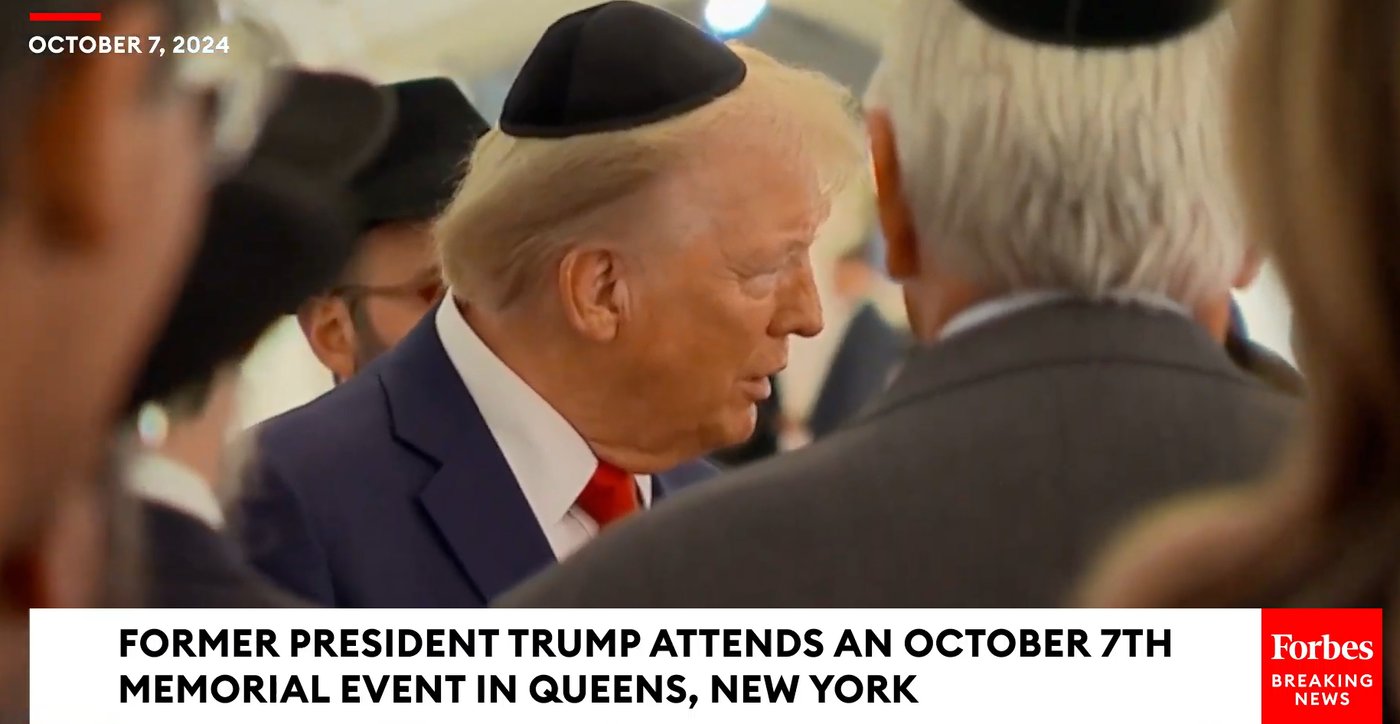 הנשיא לשעבר דונלד טראמפ הגיע לאוהל הרבי מחב"ד בניו יורק | צפו בתיעוד