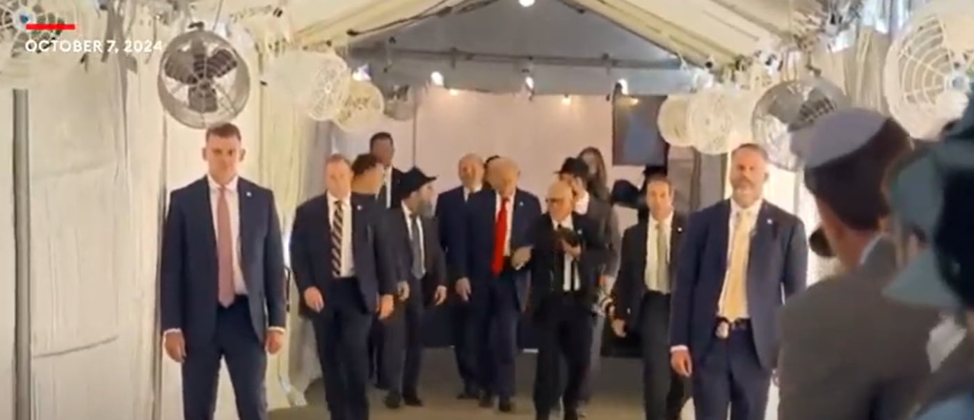 הנשיא לשעבר דונלד טראמפ הגיע לאוהל הרבי מחב"ד בניו יורק | צפו בתיעוד