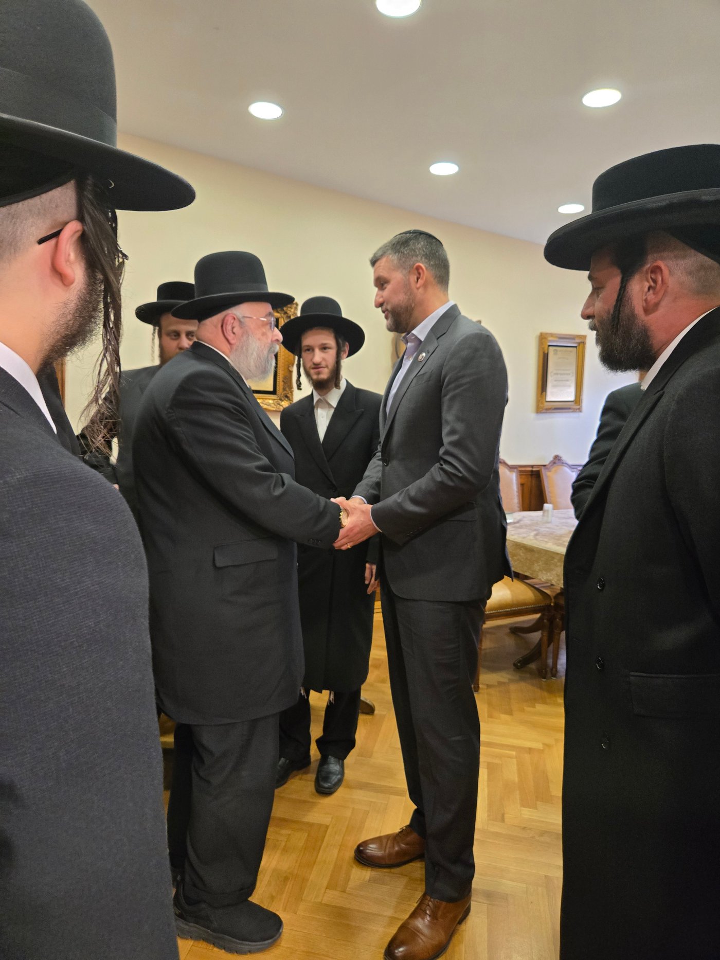 חבר הקונגרס מר פעט רייען בביקור אצל האדמו"ר מסאטמר