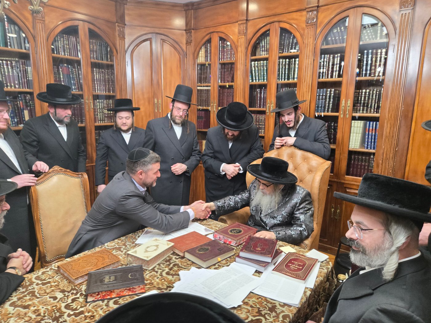 חבר הקונגרס מר פעט רייען בביקור אצל האדמו"ר מסאטמר