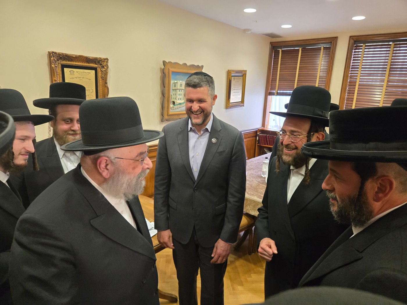 חבר הקונגרס מר פעט רייען בביקור אצל האדמו"ר מסאטמר