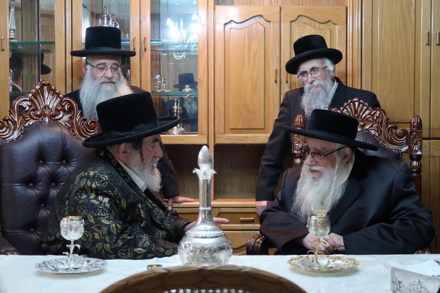 האדמו"ר מצאנז בביקור אצל האדמו"ר מויז'ניץ