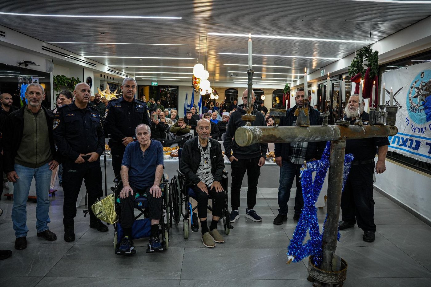 המשפחות השכולות השתתפו בהדלקה ב"חנוכיית הרקטות"