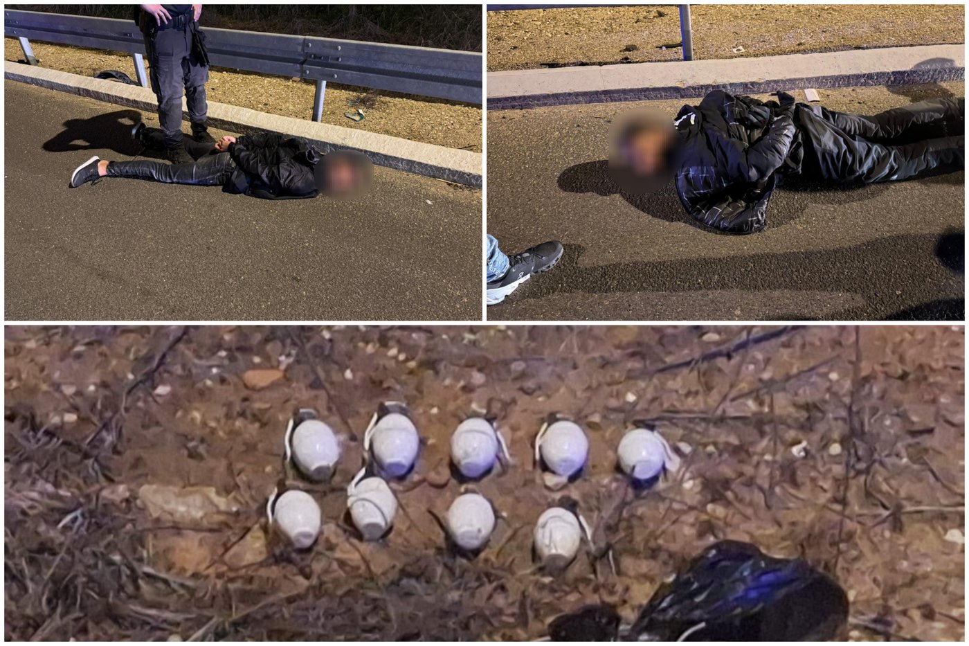 המעצר והרימונים שנתפסו