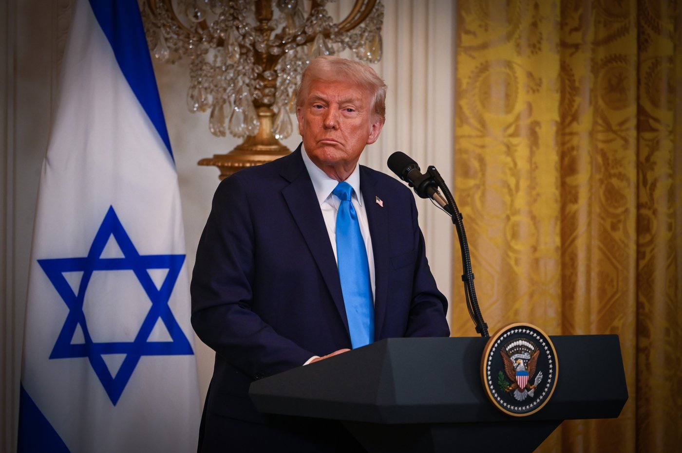 טראמפ במסיבת העיתונאים