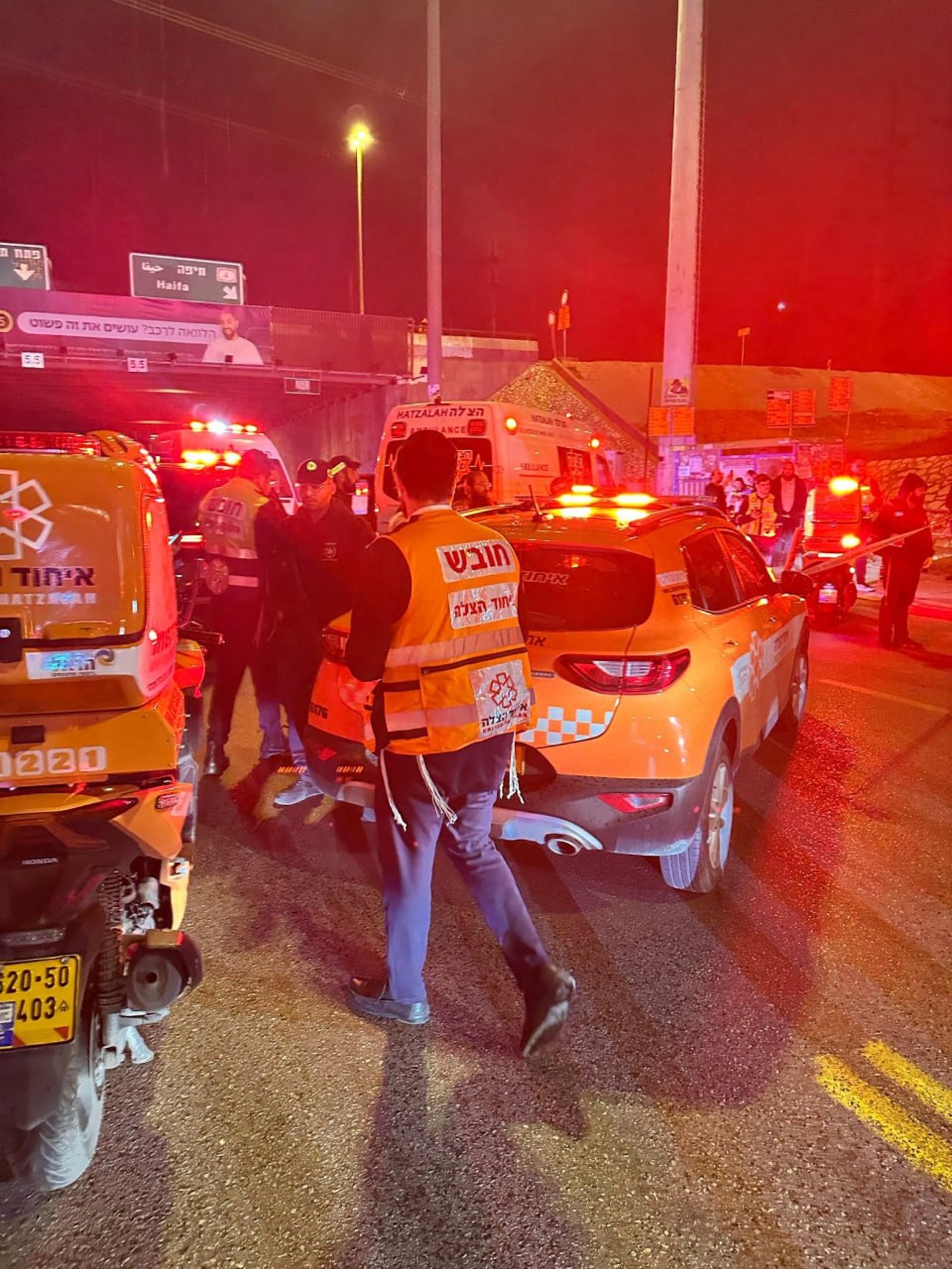זירת הפינוי של הפצוע