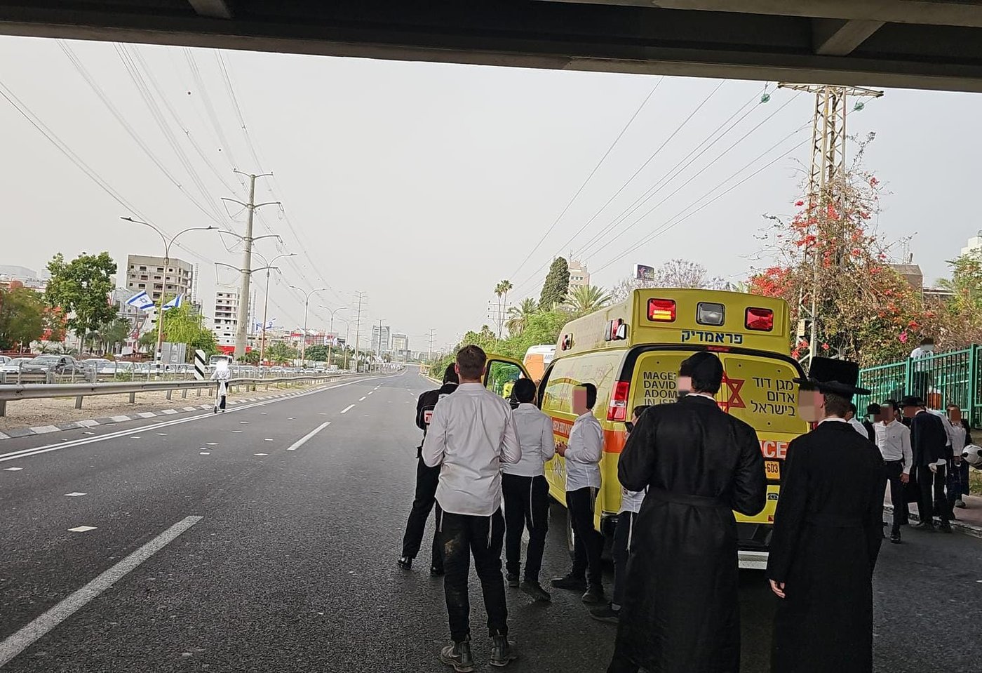 ההפגנה בכניסה לבני ברק