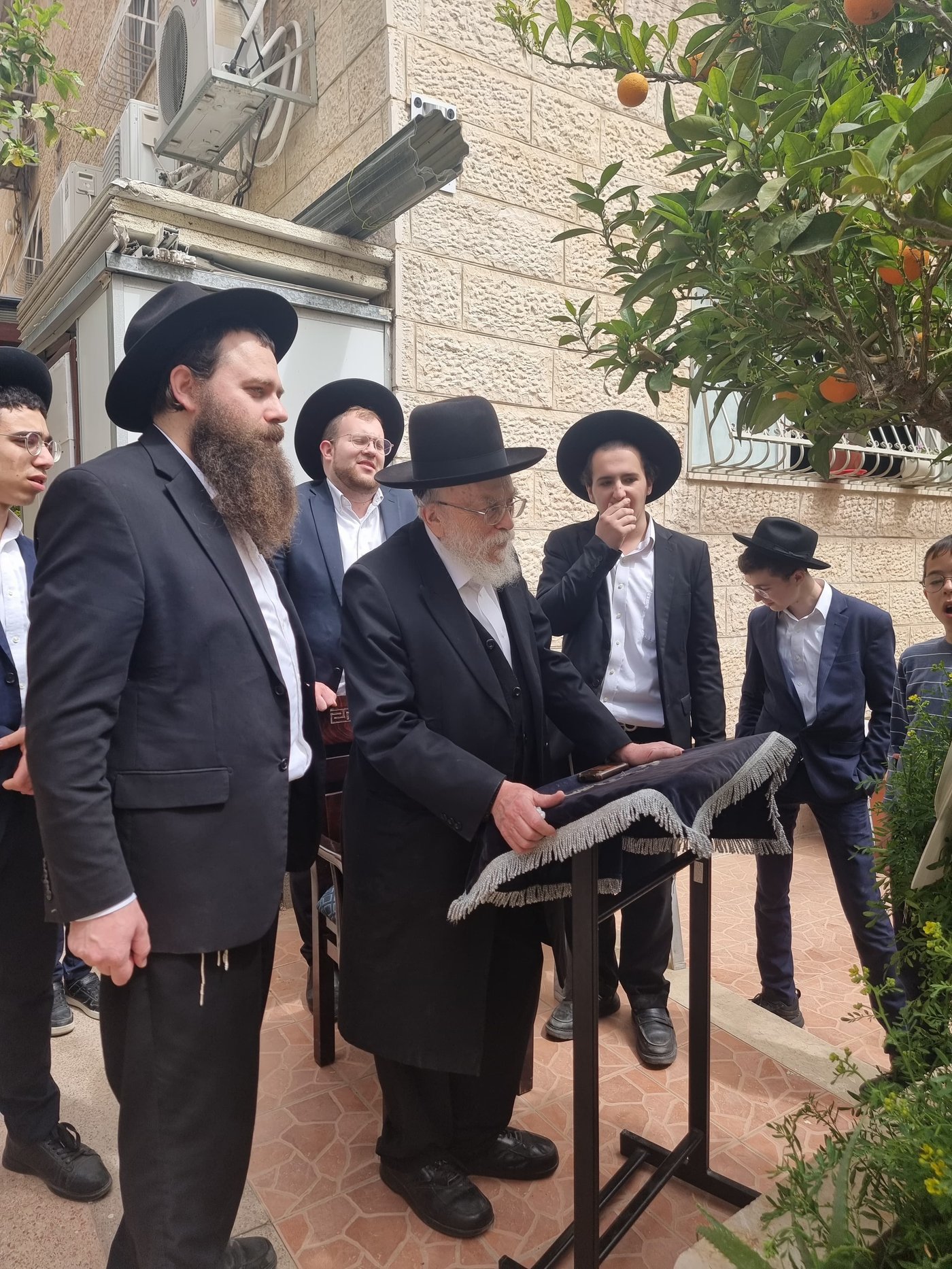 הגרב"ד אלישיב במעמד ברכת האילנות