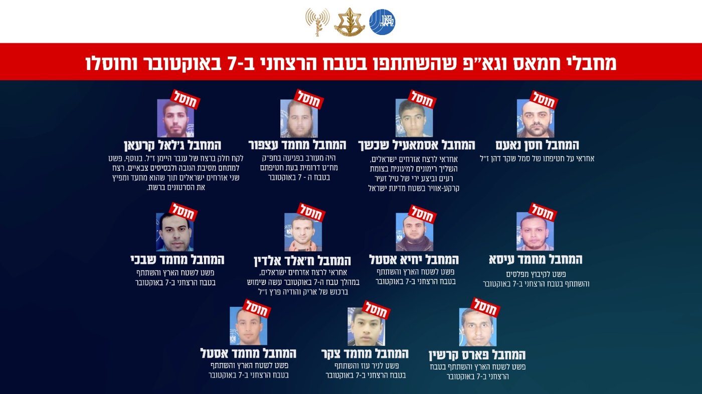 11 המחבלים - שחוסלו