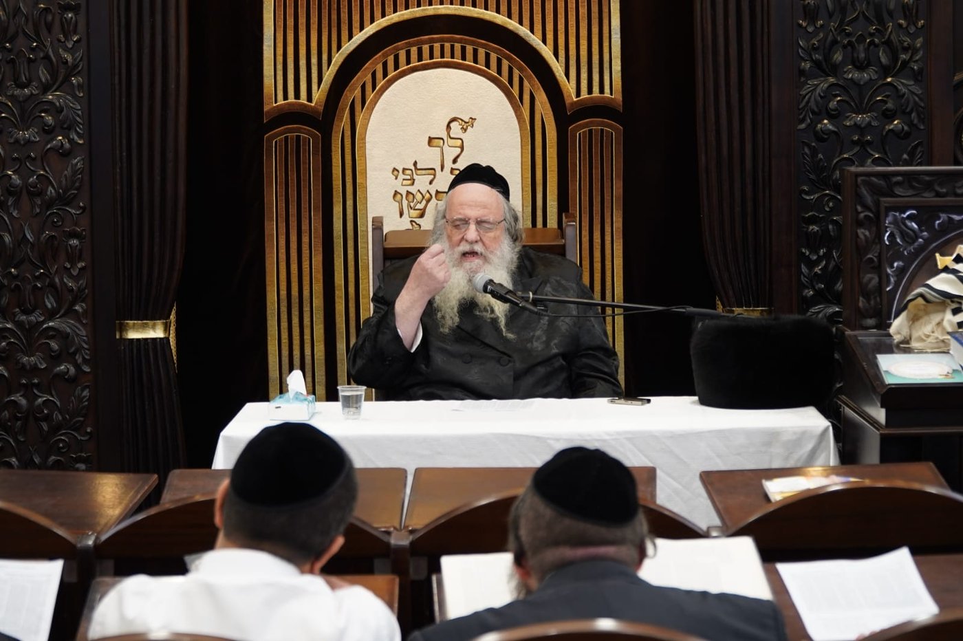 הגר"ש אלתר בשיעור חוה"מ פסח באחיסמך