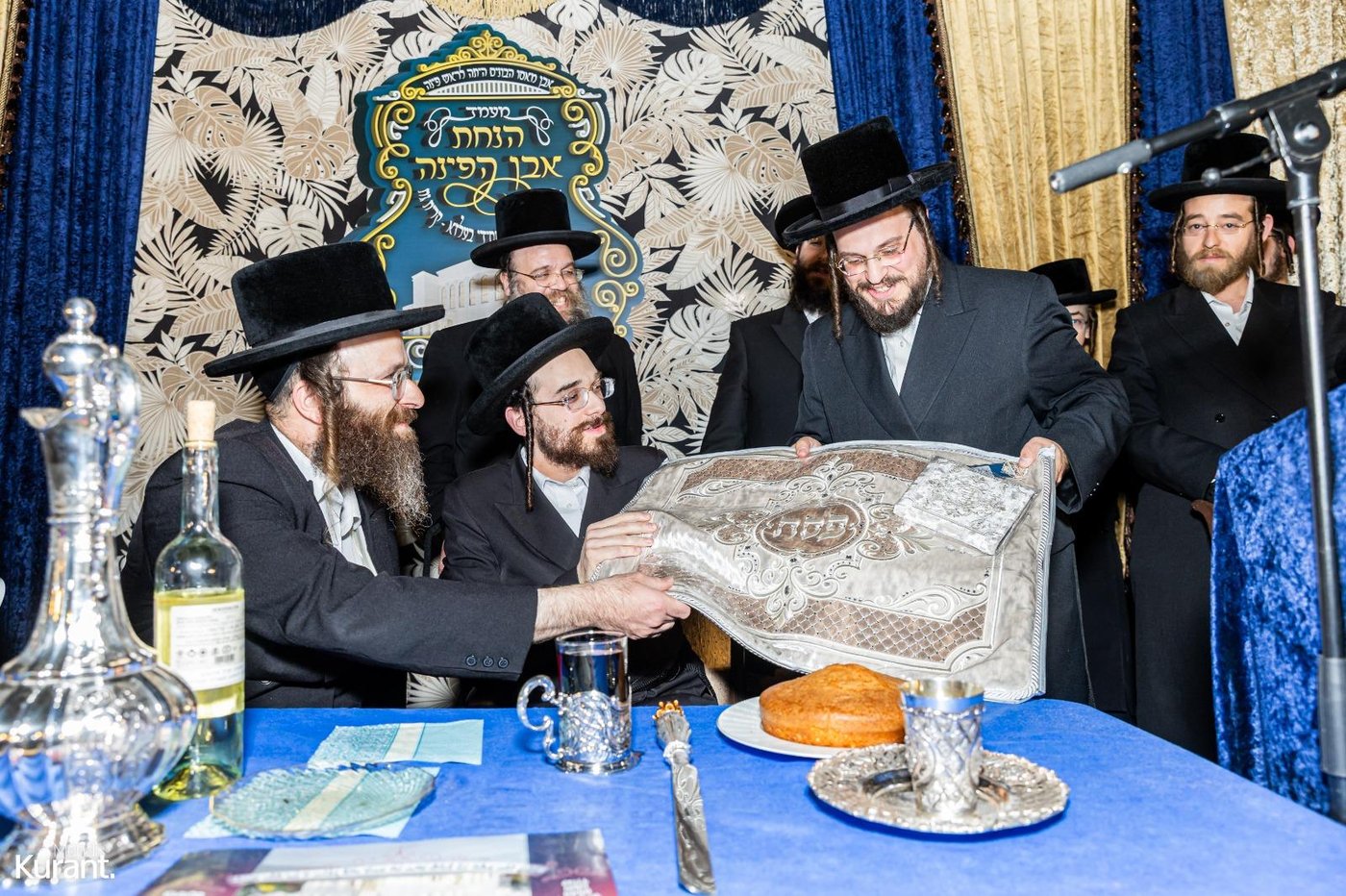 הנחת אבן הפינה בבעלזא קריית גת