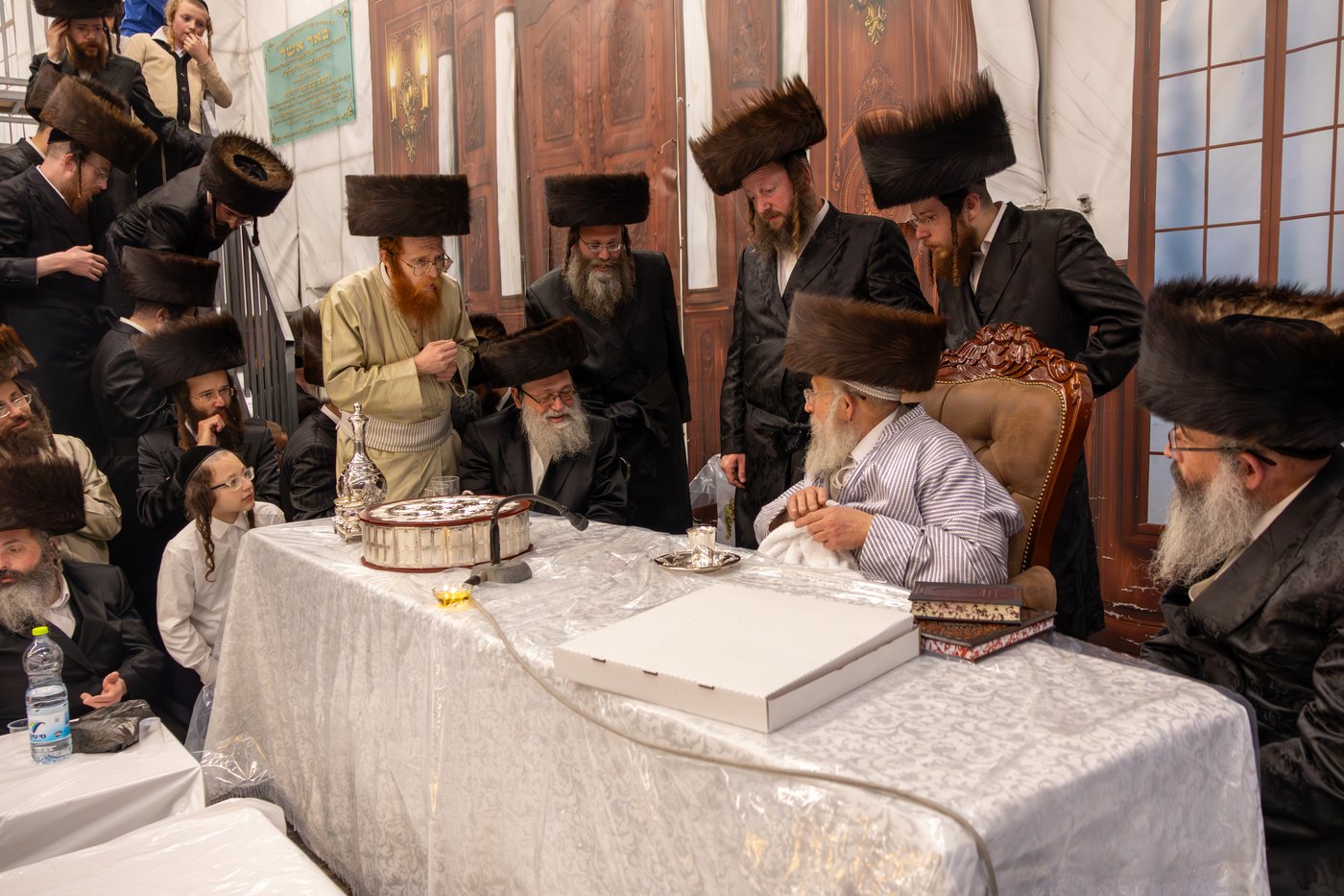 האדמו"ר מפינסק קרלין בטיש הילולת הרה"ק רבי אהרן הגדול מקרלין זי"ע