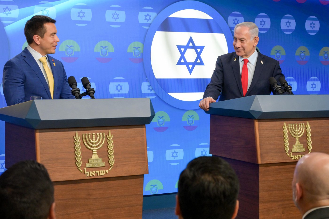 נתניהו ונשיא אקוודור