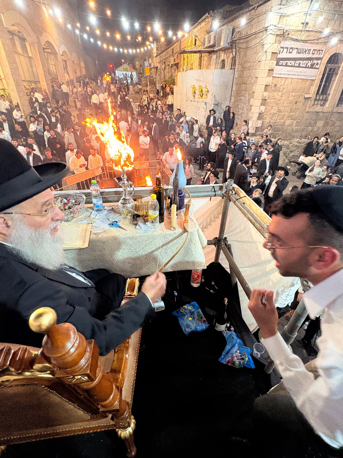 הגאון רבי ראובן אלבז בהדלקה לכבוד רשב"י