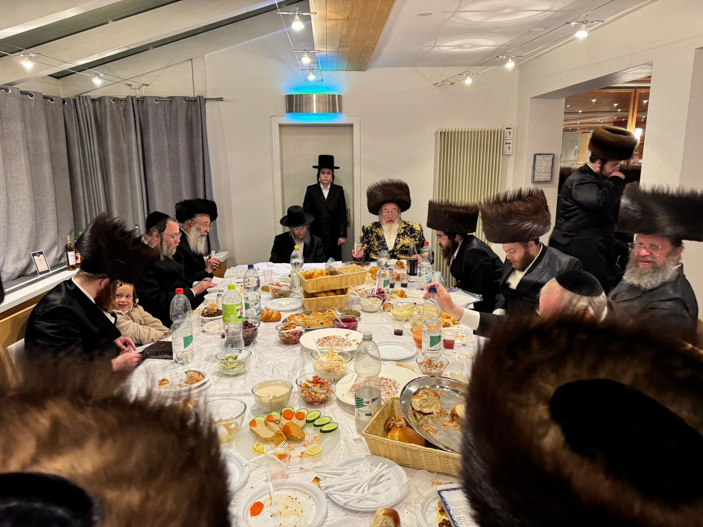 האדמו"ר מספינקא והגה"צ רבי דן סגל בדאבוס