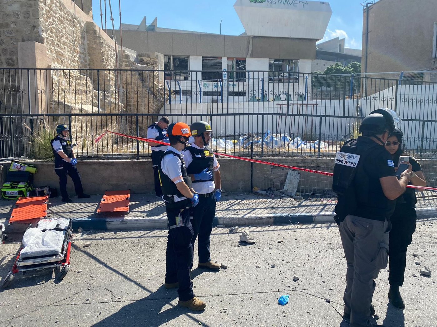 כוחות ההצלה בזירה בחיפה