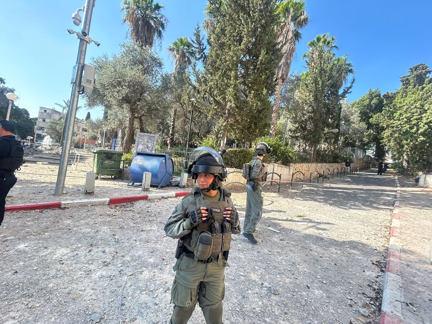 לוחמי מג"ב פועלים בזירות הנפילה
