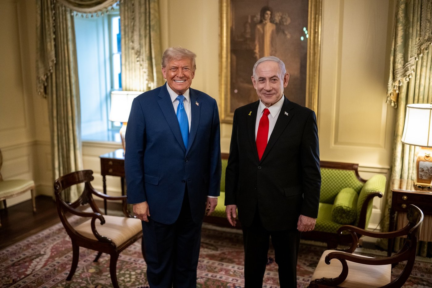 פגישת ראש הממשלה בנימין נתניהו והנשיא דונלד טראמפ בבית הלבן