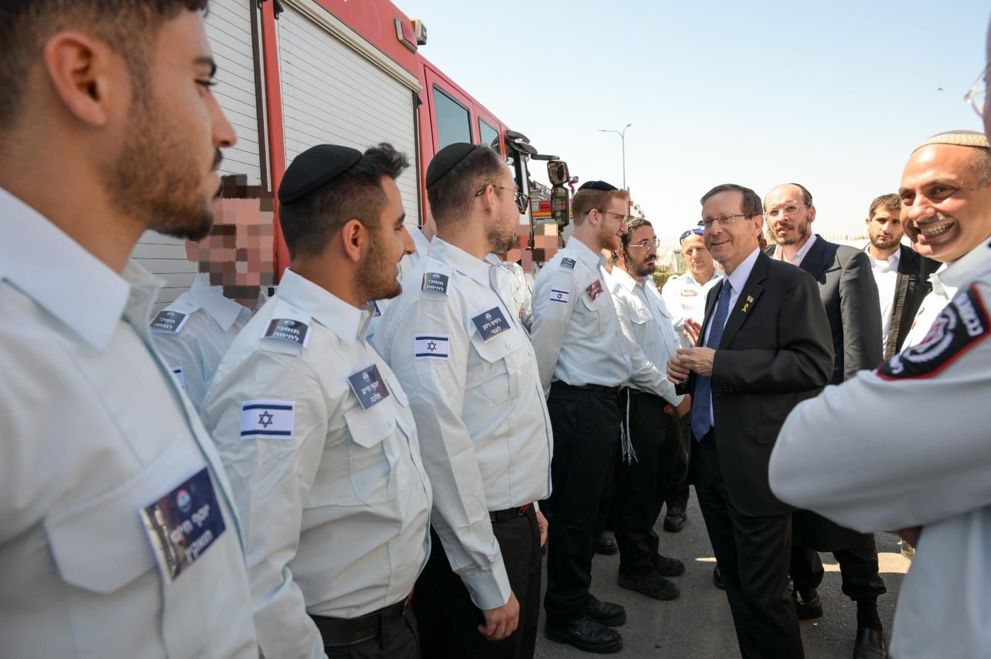 הרצוג בתחנת כיבוי והצלה