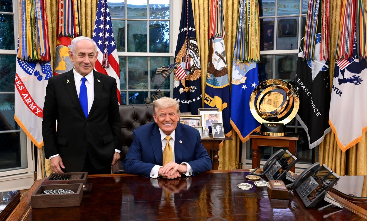 נתניהו וטראמפ בבית הלבן, הלילה