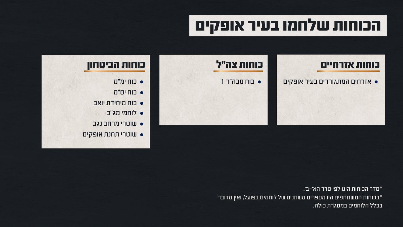 הכוחות שלחמו בקרב באופקים