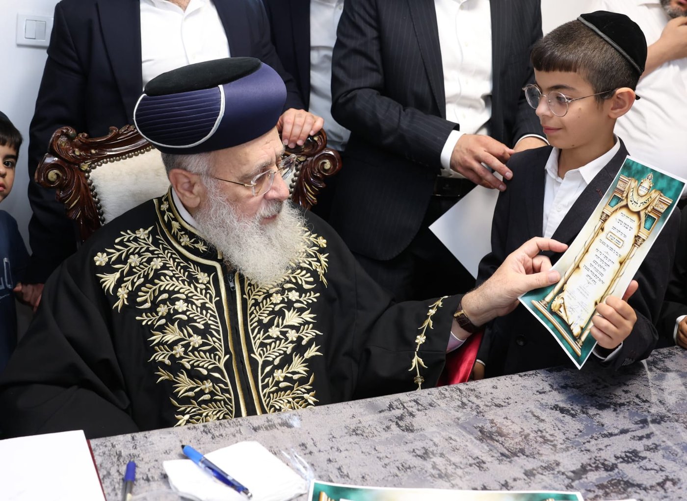 תלמידי 'חניכי התורה - תורת יהושע' אצל הראשל"צ הגר"י יוסף
