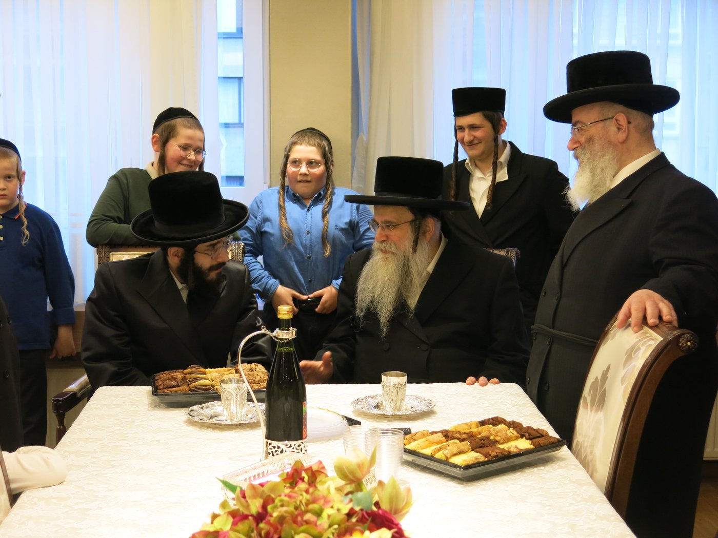 הרב חיים מאיר רוקח בביקור אצל הגה"צ רבי אהרן שיף
