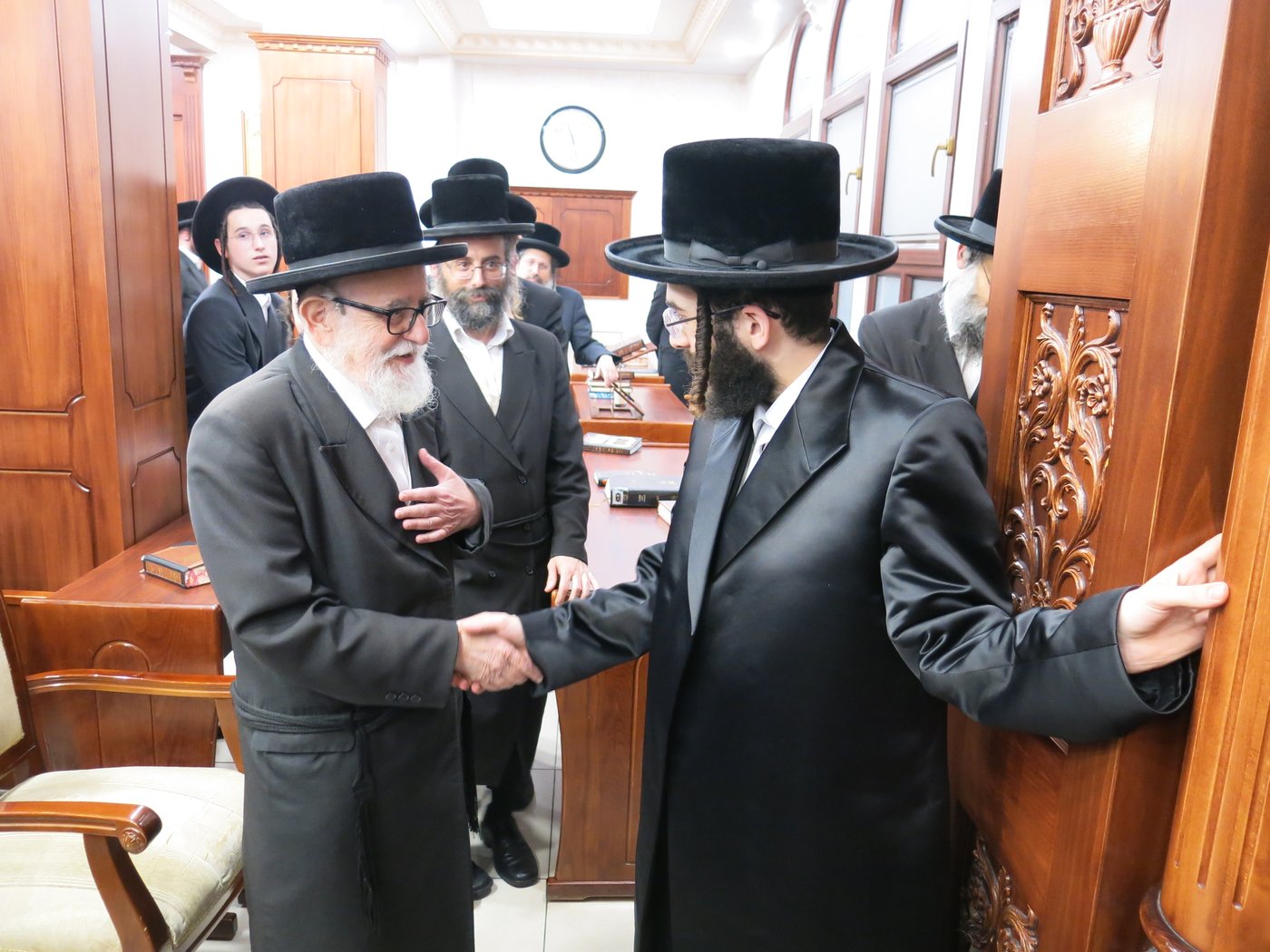 מעמד קבלת פנים להרב חיים מאיר רוקח בבעלזא אנטווערפן