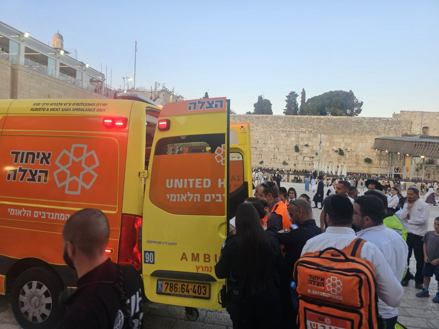 זירת האירוע בכותל המערבי