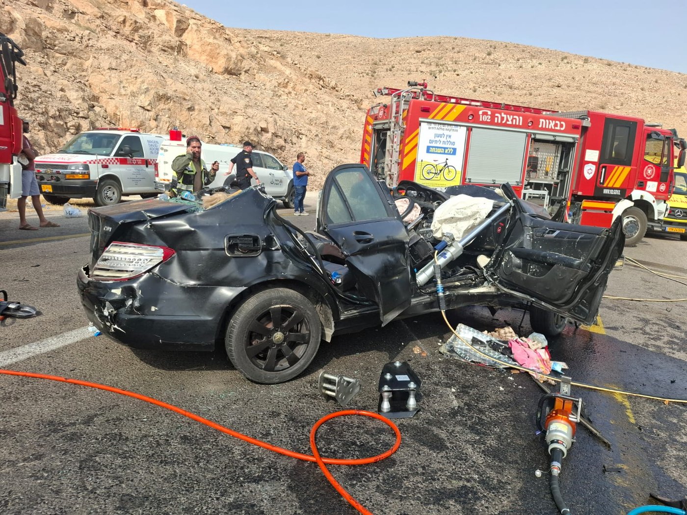 זירת התאונה כעת