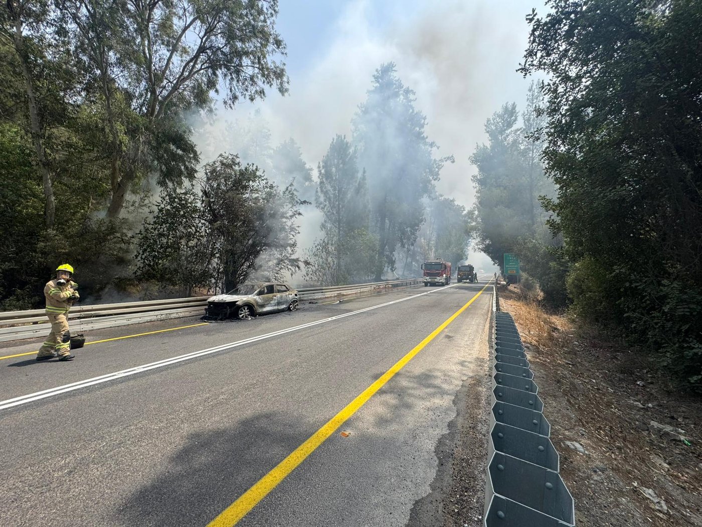 בחסות הרוחות והחום | שריפה גדולה מתפשטת ליד בית שמש